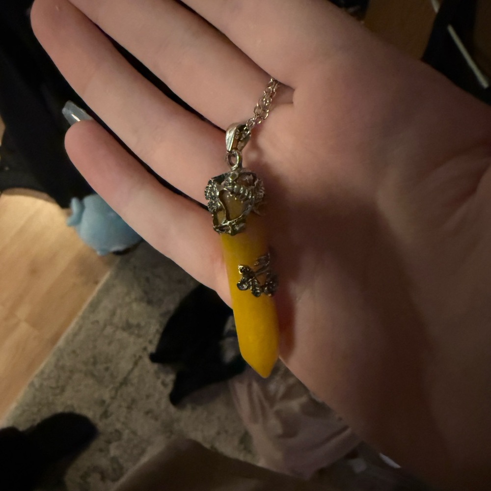 Yellow Pendant Necklace